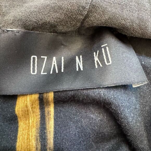 Ozai N Ku Two Tone Brush Stroke Dress Dawn Gray Size Large - Picture 3 of 6